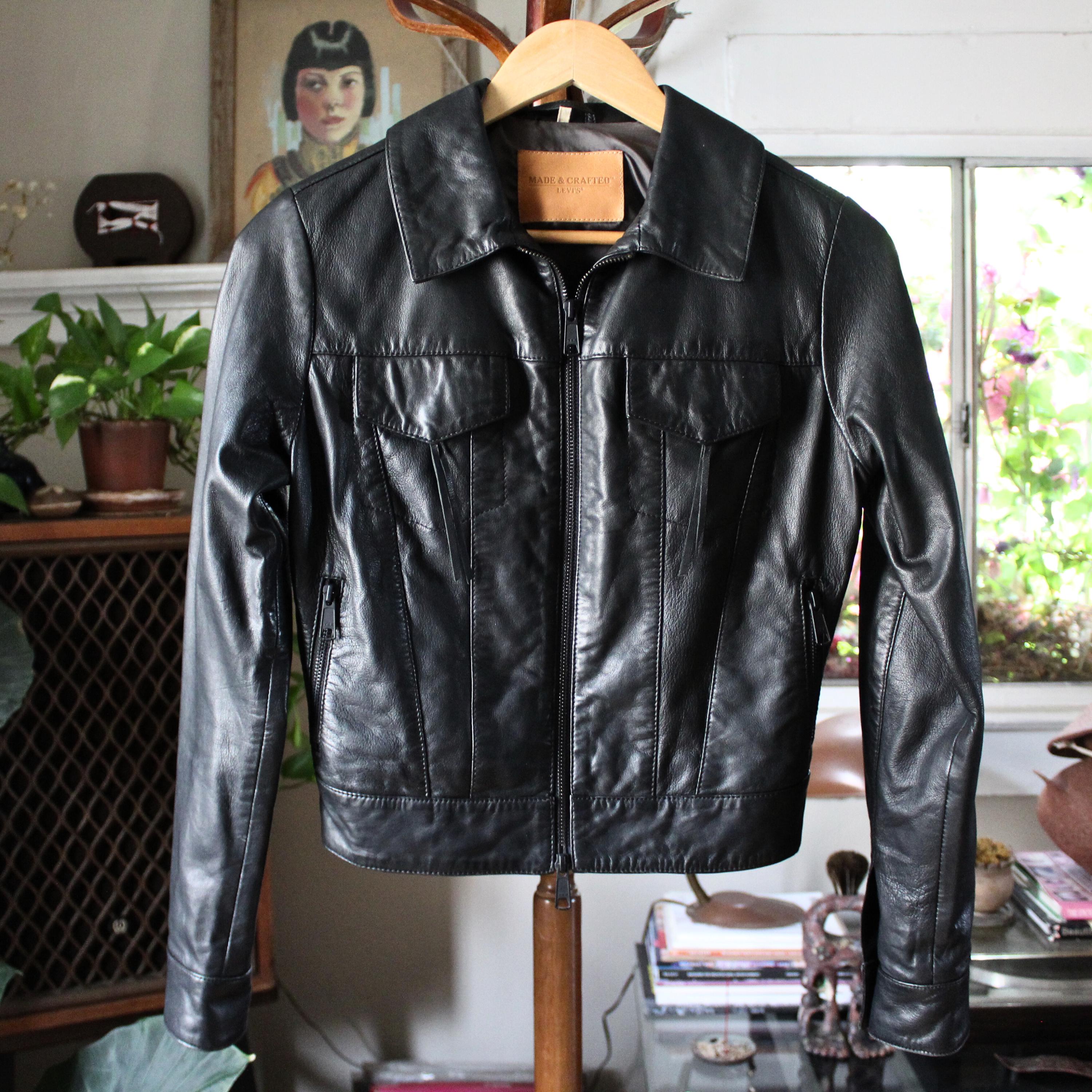 Junya Watanabe MAN x Levis Leather Jacket | Black | FARFETCH