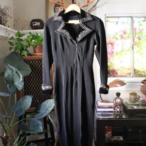 COLLECTOR&#39;S ITEM! 70s Vintage Lillie Rubin Studded Jumpsuit with Stirrups, S