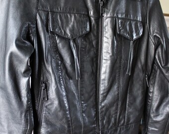 Levi's Made & Crafted Black Leather Trucker Jacket – XS - Etsy