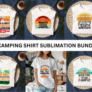 Camping Bundle, Sublimation Camping Designs, T-Shirt Design, T-shirt Sublimation, Camping Png, T-shirt Design Png, Instant Download, Digital