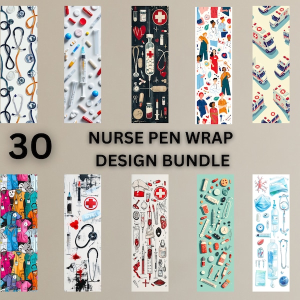 Lot de sublimation pour stylo infirmière, enveloppe de stylo infirmière png, modèle d'emballage de stylo infirmière, emballages de stylo époxy infirmière, infirmière png, infirmière modèles de sublimation