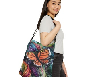 Wool Felt Monarch Adjustable Tote Bag