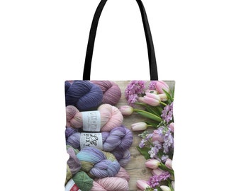 Spring Yarn Garden Tote Bag