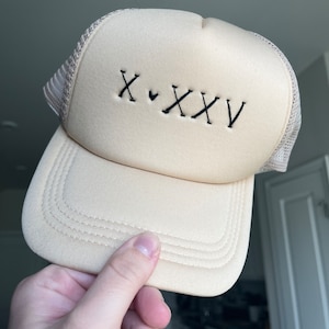 Hand embroidered trucker hat image 1