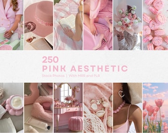 200 faceless pink stock photos PLR MRR pink faceless stock photos bundle pink coquette images chic pink aesthetic photos pink collection