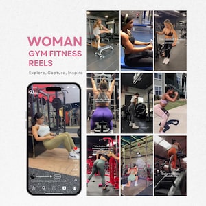 Woman Gym Fitness Video Reels Bundle 850+ Fitness Reels Bundle Women Viral Gym Workout Videos