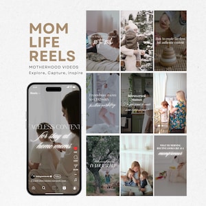 900+ Motherhood Video Reels Mom Life MRR and PLR Reels Aesthetic Mompreneur Videos  Mom Life Done For You Motherhood Instagram Reels