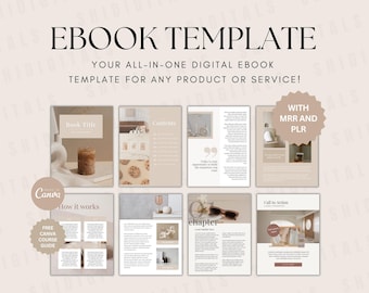 Plantilla de ebook editable de Canva: Guía de cursos, imán de clientes potenciales (descarga digital)