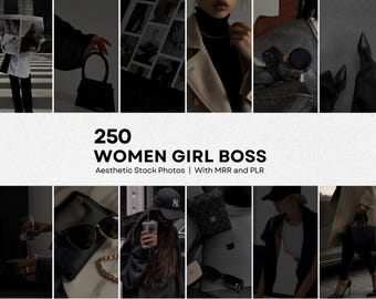 250 dark feminine stock photos dark women stock photos images PLR MRR dark faceless girl boss stock photos  girl boss aesthetic photos