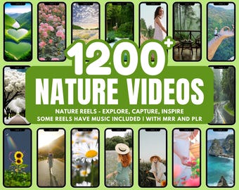 1200+ Nature Video Reels Bundle: MRR & PLR Resell Rights
