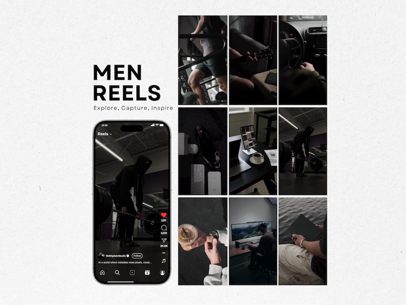 men reels videos 800+ faceless men reels dark aesthetic reels men aesthetic videos reels men faceless reels video PLR MRR men video reels image 1