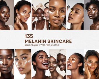 135 Melanin Skincare Stock Photos Beauty & Esthetician Images Digital Download