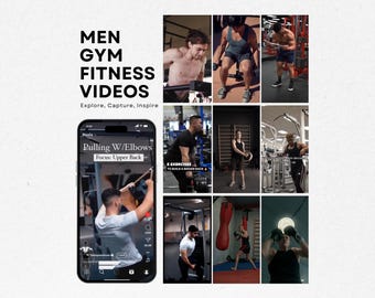 Men's Gym Fitness Reels Bundle 250+ Workout Videos MRR & PLR Gym Workout Videos Reels