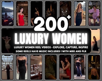 200+ Luxury Women Reels: Social Media Videos (PLR & MRR)