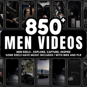 men reels videos dark men aesthetic reels men aesthetic videos reels men faceless reels video PLR MRR men reels bundle lifestyle man reels