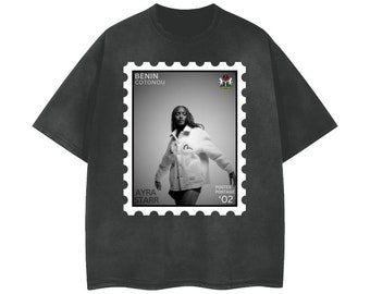 T-shirt graphique Ayra Starr : marchandise de concert afrobeat vintage des années 90