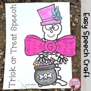 Halloween Speech Language Therapy Worksheet: Early Intervention Quick Easy