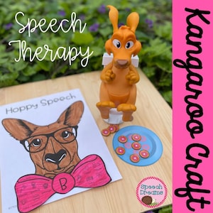 Speech Therapy Craft Kangaroo: Action Verbs Homonyms Homophones Game Companion for Articulation