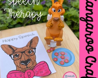 Speech Therapy Craft Kangaroo: Action Verbs Homonyms Homophones Game Companion for Articulation