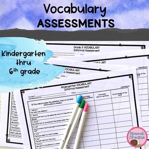 Könnte beinhalten: Schwarz-weiße, druckbare Vokabel-Bewertungsbögen für die Kindergartenklasse bis zur 6. Klasse. Die Arbeitsblätter enthalten eine Tabelle mit Spalten für das Verständnis der Definition, das Bewusstsein, die Verwendung in einem Satz und keine Kenntnis des Wortes. Die Arbeitsblätter sollen Lehrkräften helfen, die Vokabelkenntnisse der Schüler zu beurteilen.