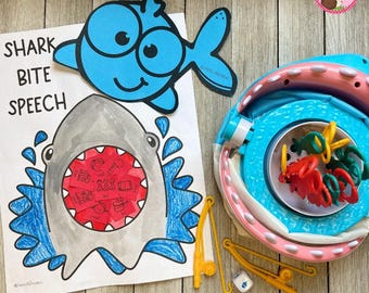 Shark Bite Speech Therapy Craft Activity Game Companion Idioms Antonyms Synonyms Categories Emotions
