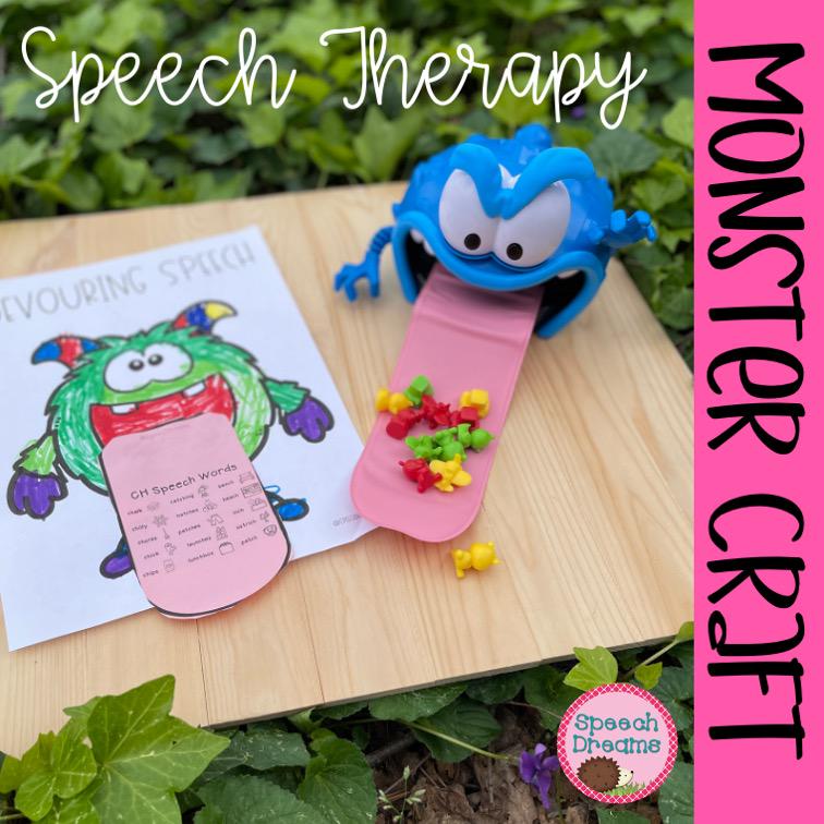 Monster Speech Therapy Craft: Articulation & Language Game