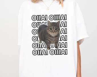 Spinning Cat Meme T-Shirt, Viral Meme Shirt, Weird Meme Lover Gift, OIIAI Meme Tee, Cat Meme Tee, Pop Culture Meme Shirt, Gift for Meme Fans
