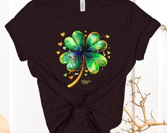 Lucky Clover T-Shirt, Irish Celebration Wear, St Patricks Day Shirt, Lucky Clover Graphic Tee, Shamrock Holiday Shirt, Lucky Charm Gift Idea
