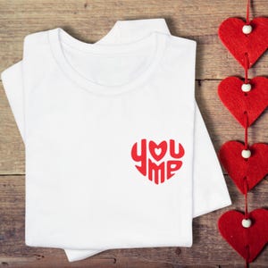 You Me Heart Valentine&#39;s Day T-Shirt, Valentine&#39;s Gift, Heart Print Shirt, Valentines Unisex Tee, Love T-Shirt, Cute Valentine&#39;s Shirt