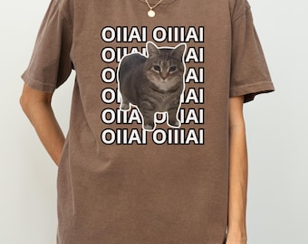 Spinning Cat Meme T-Shirt, Viral Meme Shirt, Weird Meme Lover Gift, OIIAI Meme Tee, Cat Meme Tee, Pop Culture Meme Shirt, Gift for Meme Fans