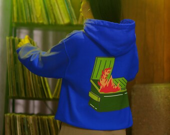 Everything Is Fine Garbage Fire Hoodie - Cozy Unisex Blend for Cold Days, humor hoodies