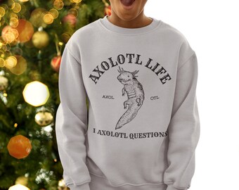 Axolotl Life Kids Crew Neck Sweatshirt, Gender Neutral