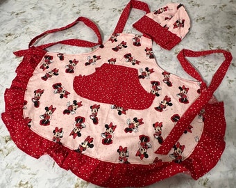 Aprons, Kids Apron, Minnie Mouse, Kitchen Aprons