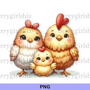 Chickens PNG, Chicken PNG, Chicken Family, Chicken Clipart, Baby Chicken, Chicken Family Portrait, Chicken Family Picture, Digital Download
