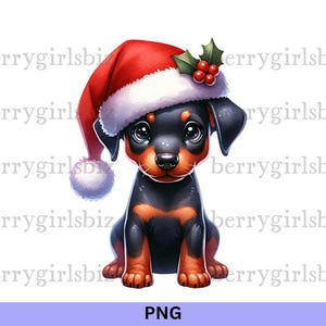 Miniature Pinscher PNG, Miniature Pinscher Puppy PNG, Miniature Pinscher, Mini Pin, Min Pin, Dog png, Christmas Dog png, Digital Download