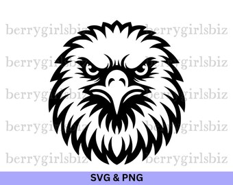 Eagle SVG PNG, Eagle svg, Eagle png, American Eagle, Eagle Head, Eagle Head svg, Eagle Head png, Patriotic, America, USA, Digital Download