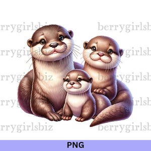Wydra PNG, Wydry PNG, Rodzina wydr PNG, Wydra Clipart, Rodzina wydr, Słodka wydra png, Mała wydra, Zdjęcie rodziny wydr, Pobieranie cyfrowe