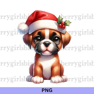 Boxer PNG, Boxer Puppy PNG, Boxer Dog PNG, Christmas Boxer, Cute Boxer Dog, Cute Dog png, Cute Dog Design, Christmas Dog, Digital Download