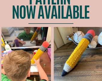 Amigurumi Crochet Pencil Pattern, crochet toy pattern, gift for Teachers, Educators, Co-workers - Digital Download Only - Back to School