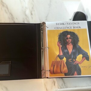 150K+ Savings Challenge Book (Laminated paper with binder)Reusable image 2