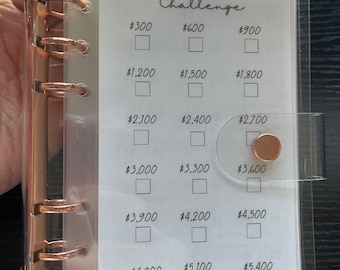63k savings challenge binder, budget book, laminated savings trackers