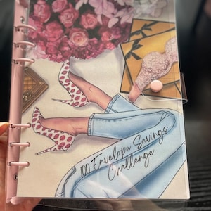 100 Envelope savings challenge binder, budget book, laminated savings tracker, cash envelopes , cash stuffing
