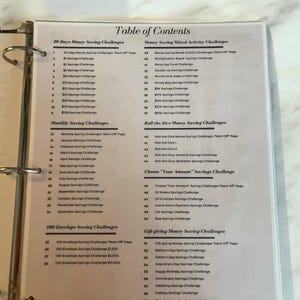 150K+ Savings Challenge Book (Laminated paper with binder)Reusable image 6