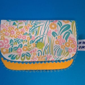 Porte-cartes "Blue flowers"