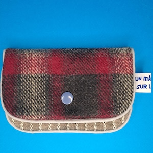 Porte-cartes  "Red scottish tartan"