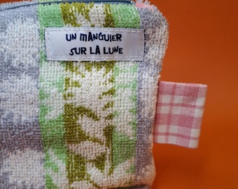 Toiletry bag - BEACH Collection - &quot;Vintage pink towel&quot; model