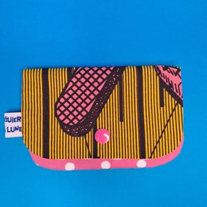Porte-cartes "Pink carot and dots"