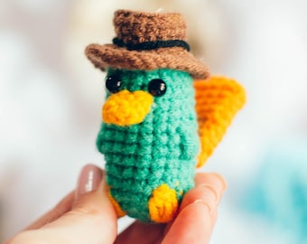 Secret Agent Platypus Crochet Pattern | Amigurumi PDF + Video Tutorial | Beginner Friendly