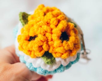 Crochet Bouquet 3 in 1 Pattern Bundle: SUNFLOWER, ROSES & EASTER  (pdf Pattern)