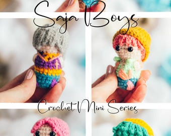 Saja Boys Crochet Pattern Bundle: 5-in-1 Amigurumi Dolls (PDF Download)